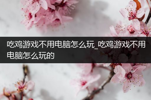 吃鸡游戏不用电脑怎么玩_吃鸡游戏不用电脑怎么玩的