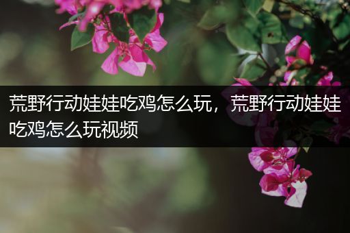 荒野行动娃娃吃鸡怎么玩，荒野行动娃娃吃鸡怎么玩视频