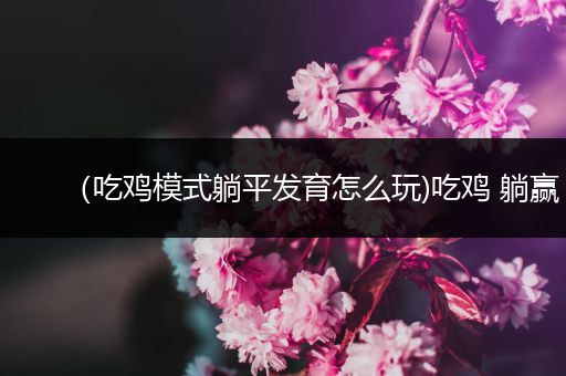 （吃鸡模式躺平发育怎么玩)吃鸡 躺赢