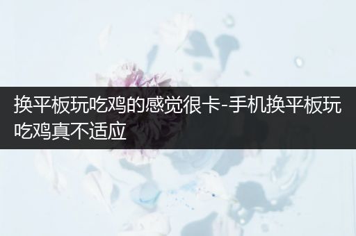 换平板玩吃鸡的感觉很卡-手机换平板玩吃鸡真不适应