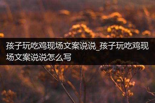 孩子玩吃鸡现场文案说说_孩子玩吃鸡现场文案说说怎么写