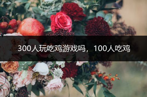 300人玩吃鸡游戏吗，100人吃鸡