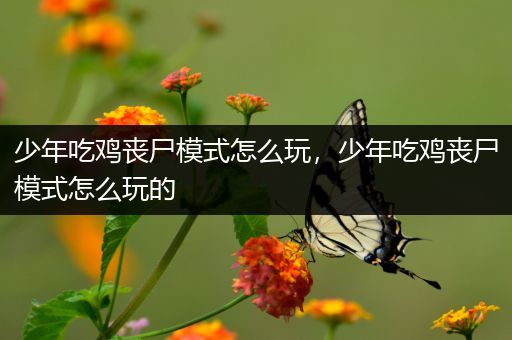 少年吃鸡丧尸模式怎么玩，少年吃鸡丧尸模式怎么玩的