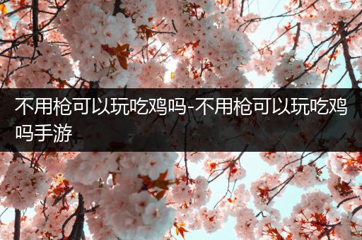 不用枪可以玩吃鸡吗-不用枪可以玩吃鸡吗手游