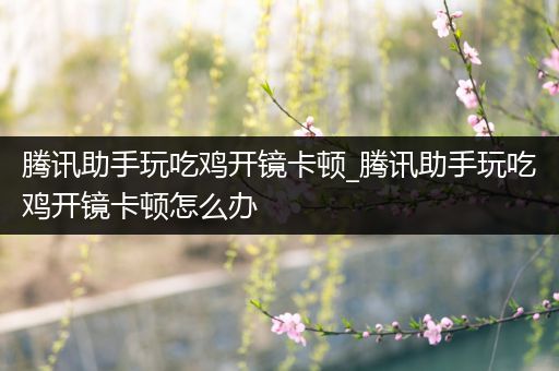 腾讯助手玩吃鸡开镜卡顿_腾讯助手玩吃鸡开镜卡顿怎么办