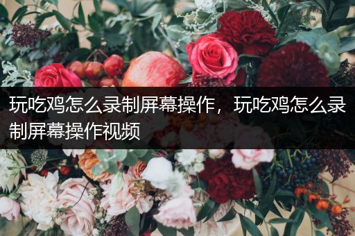 玩吃鸡怎么录制屏幕操作，玩吃鸡怎么录制屏幕操作视频
