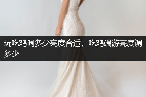 玩吃鸡调多少亮度合适，吃鸡端游亮度调多少