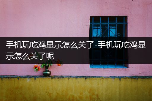 手机玩吃鸡显示怎么关了-手机玩吃鸡显示怎么关了呢