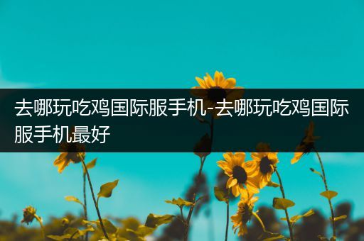 去哪玩吃鸡国际服手机-去哪玩吃鸡国际服手机最好
