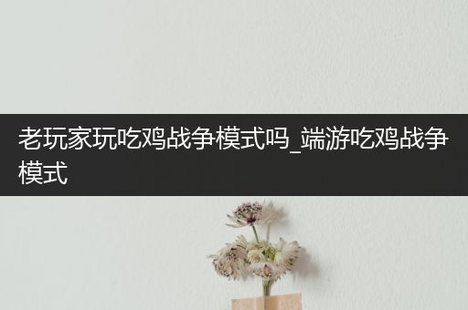 老玩家玩吃鸡战争模式吗_端游吃鸡战争模式
