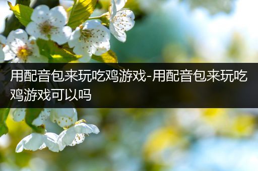 用配音包来玩吃鸡游戏-用配音包来玩吃鸡游戏可以吗
