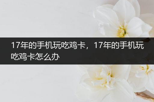 17年的手机玩吃鸡卡，17年的手机玩吃鸡卡怎么办