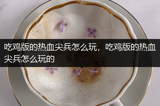 吃鸡版的热血尖兵怎么玩，吃鸡版的热血尖兵怎么玩的