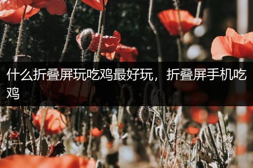 什么折叠屏玩吃鸡最好玩，折叠屏手机吃鸡