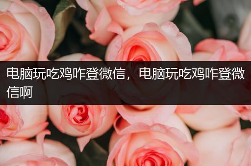 电脑玩吃鸡咋登微信，电脑玩吃鸡咋登微信啊