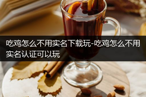 吃鸡怎么不用实名下载玩-吃鸡怎么不用实名认证可以玩