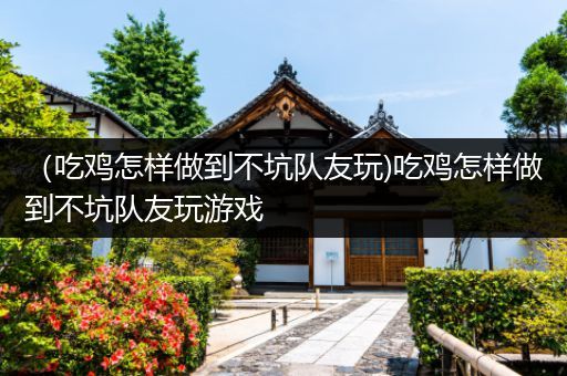 （吃鸡怎样做到不坑队友玩)吃鸡怎样做到不坑队友玩游戏