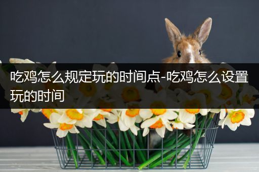 吃鸡怎么规定玩的时间点-吃鸡怎么设置玩的时间