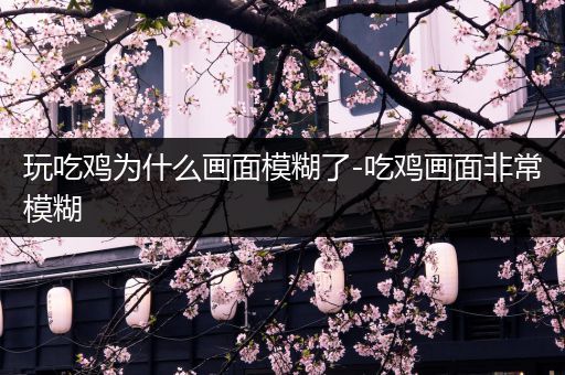 玩吃鸡为什么画面模糊了-吃鸡画面非常模糊