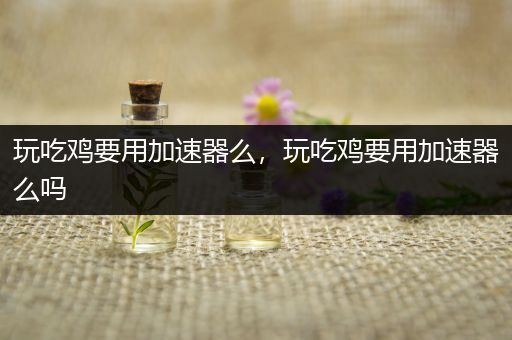 玩吃鸡要用加速器么，玩吃鸡要用加速器么吗