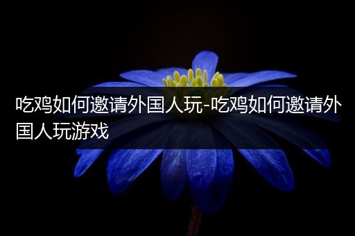 吃鸡如何邀请外国人玩-吃鸡如何邀请外国人玩游戏