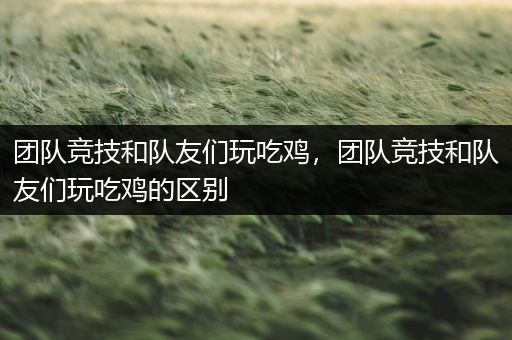 团队竞技和队友们玩吃鸡，团队竞技和队友们玩吃鸡的区别