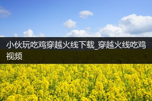 小伙玩吃鸡穿越火线下载_穿越火线吃鸡视频