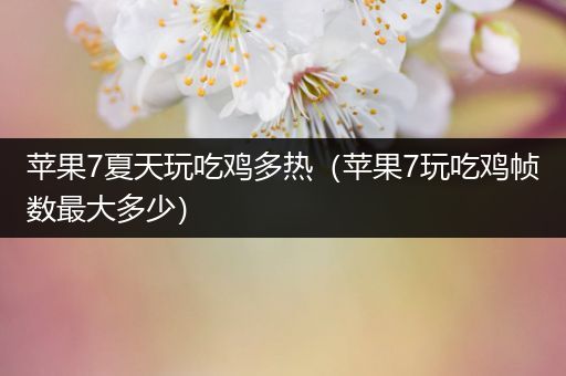 苹果7夏天玩吃鸡多热（苹果7玩吃鸡帧数最大多少）