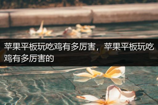 苹果平板玩吃鸡有多厉害，苹果平板玩吃鸡有多厉害的