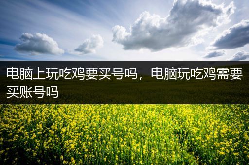 电脑上玩吃鸡要买号吗，电脑玩吃鸡需要买账号吗