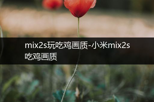 mix2s玩吃鸡画质-小米mix2s吃鸡画质