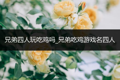 兄弟四人玩吃鸡吗_兄弟吃鸡游戏名四人