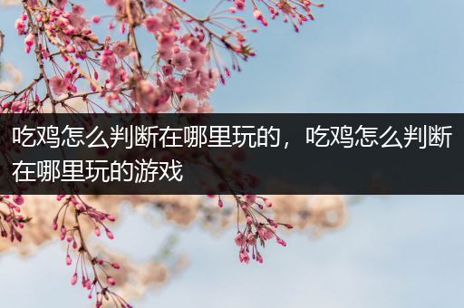 吃鸡怎么判断在哪里玩的，吃鸡怎么判断在哪里玩的游戏