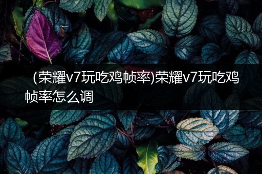（荣耀v7玩吃鸡帧率)荣耀v7玩吃鸡帧率怎么调