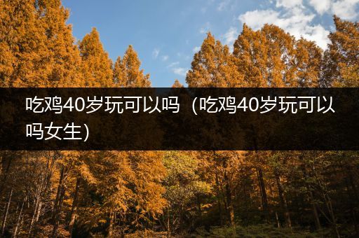 吃鸡40岁玩可以吗（吃鸡40岁玩可以吗女生）