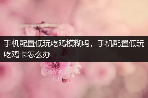 手机配置低玩吃鸡模糊吗，手机配置低玩吃鸡卡怎么办