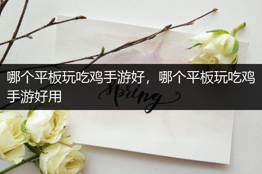哪个平板玩吃鸡手游好，哪个平板玩吃鸡手游好用
