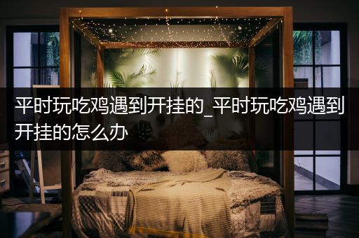 平时玩吃鸡遇到开挂的_平时玩吃鸡遇到开挂的怎么办