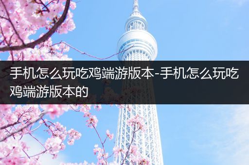 手机怎么玩吃鸡端游版本-手机怎么玩吃鸡端游版本的