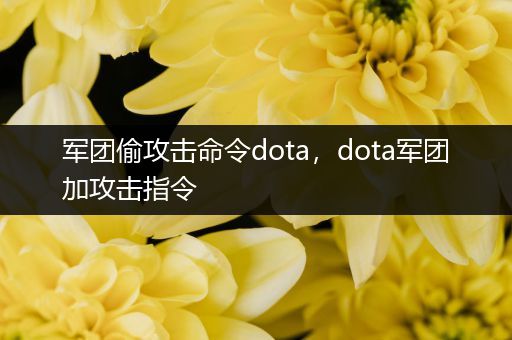 军团偷攻击命令dota，dota军团加攻击指令