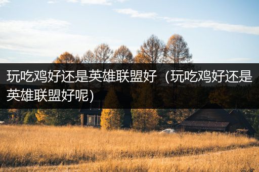 玩吃鸡好还是英雄联盟好（玩吃鸡好还是英雄联盟好呢）