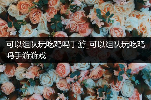可以组队玩吃鸡吗手游_可以组队玩吃鸡吗手游游戏