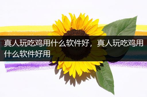真人玩吃鸡用什么软件好，真人玩吃鸡用什么软件好用