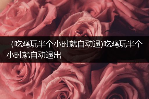 （吃鸡玩半个小时就自动退)吃鸡玩半个小时就自动退出