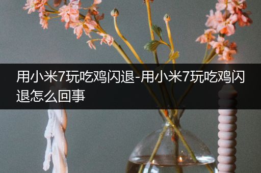 用小米7玩吃鸡闪退-用小米7玩吃鸡闪退怎么回事