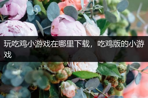 玩吃鸡小游戏在哪里下载，吃鸡版的小游戏
