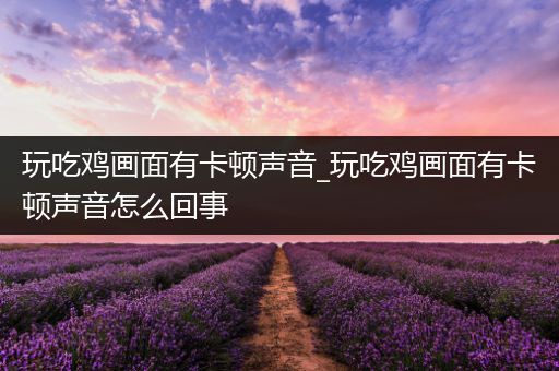 玩吃鸡画面有卡顿声音_玩吃鸡画面有卡顿声音怎么回事