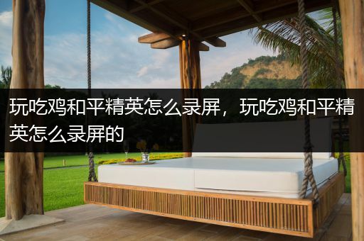 玩吃鸡和平精英怎么录屏，玩吃鸡和平精英怎么录屏的