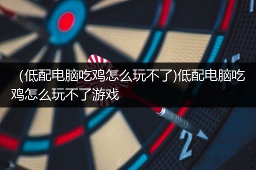 （低配电脑吃鸡怎么玩不了)低配电脑吃鸡怎么玩不了游戏