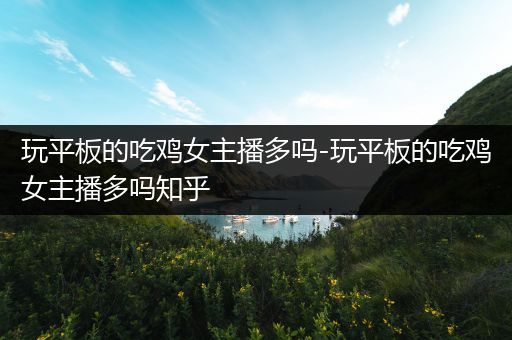 玩平板的吃鸡女主播多吗-玩平板的吃鸡女主播多吗知乎